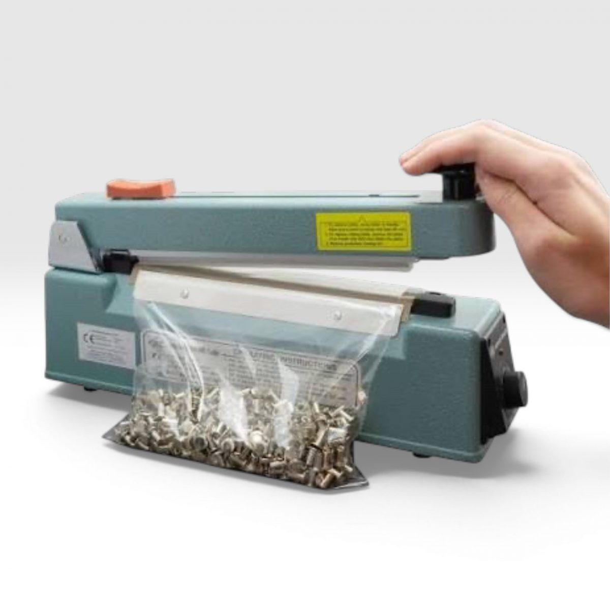 Plastic sealer closing a plastic